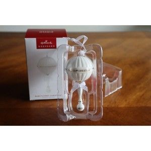 2023 Hallmark Baby's First Christmas Rattle 2023 Porcelain Keepsake Ornament